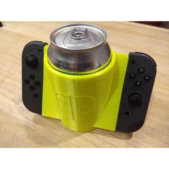Nintendo Switch Drink Holder JoyCon Grip Can Cup Accessory White Elephant Gift - Picture 3 of 8